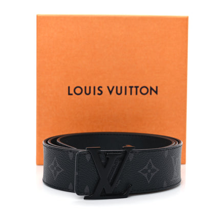 Louis Vuitton Monogram Eclipse Taigarama 40mm LV Initiales Reversible Belt 100 40 Black 6 of 6