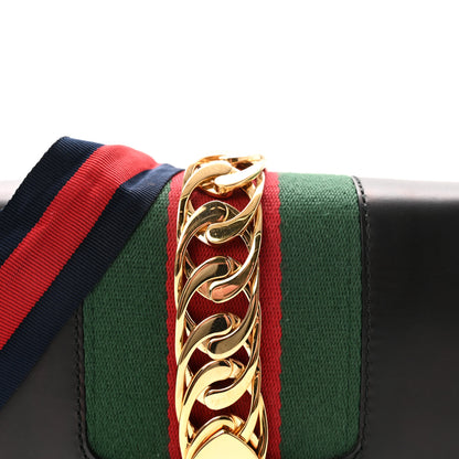 Gucci Calfskin Small Sylvie Shoulder Bag Black 8 of 10