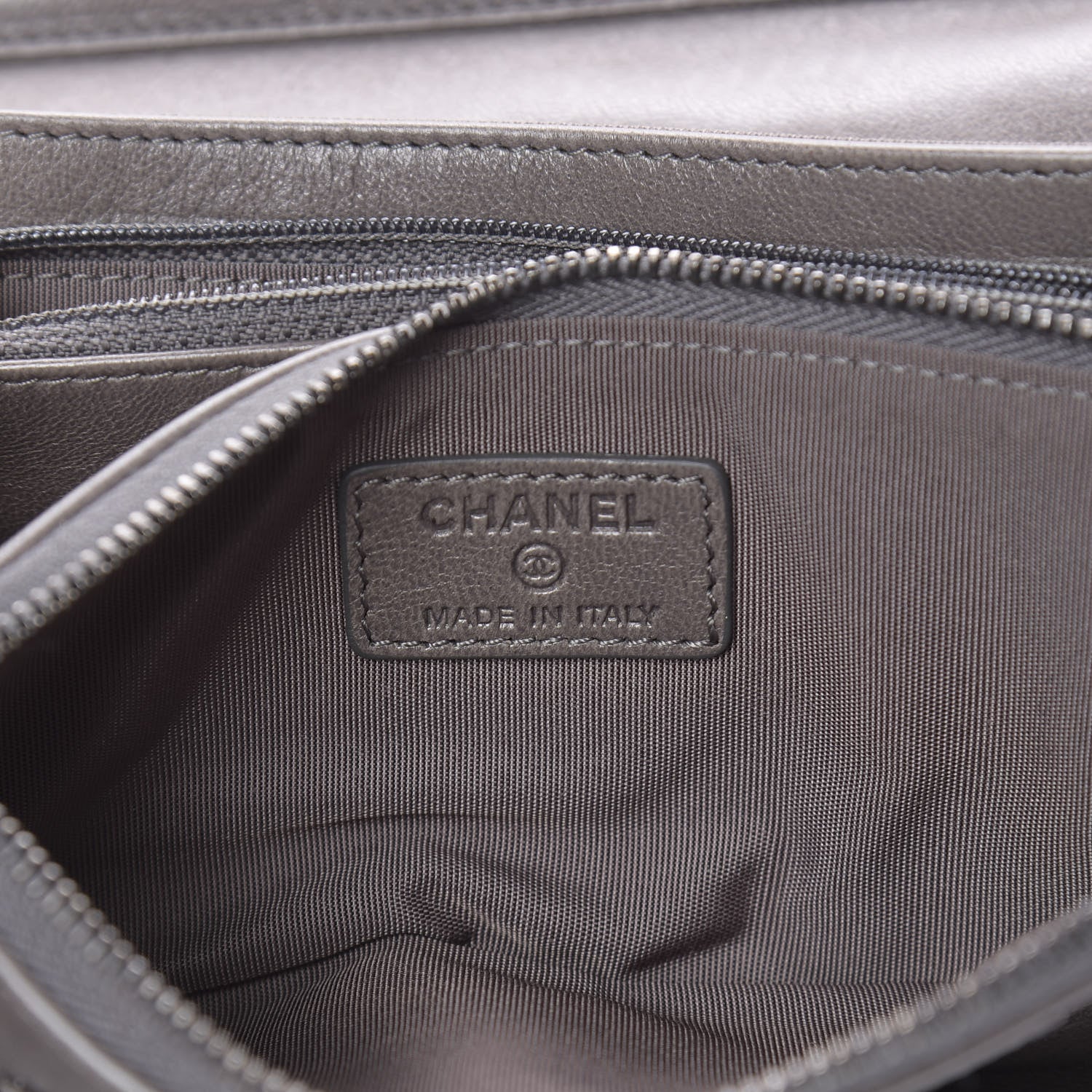 Chanel Calfskin Diamond Stitched Flap Grey 6 of 11