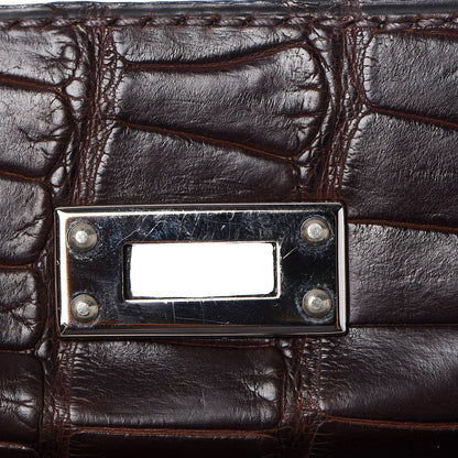 Hermes Matte Niloticus Crocodile Kelly Pochette Havane 9 of 23