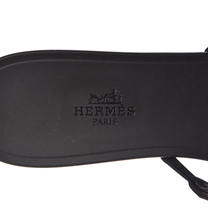Hermes Rubber Chaine d'Ancre Rivage Sandals 40 Black 7 of 8