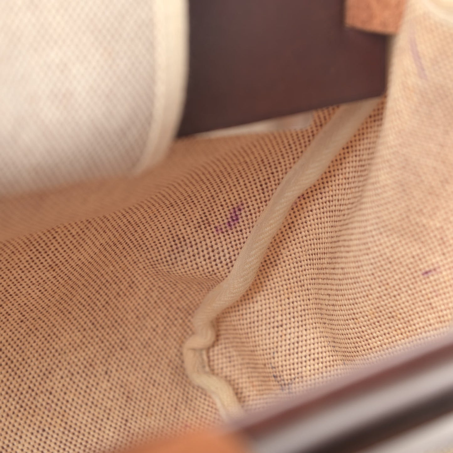 Toile Vache Calfskin Herbag Cabas Havane