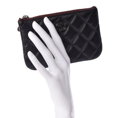 Chanel Lambskin Quilted Small Cosmetic Case Black 4 of 14