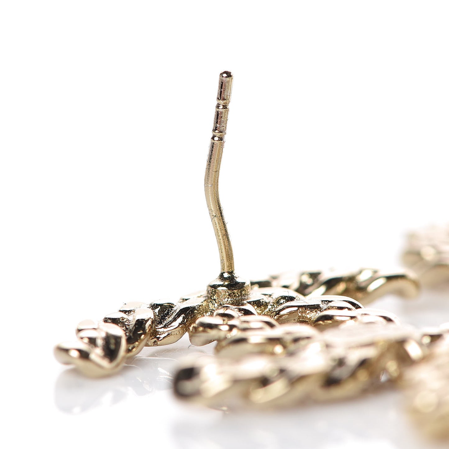 Crystal Pearl Pearls Coronation CC Drop Earrings Gold