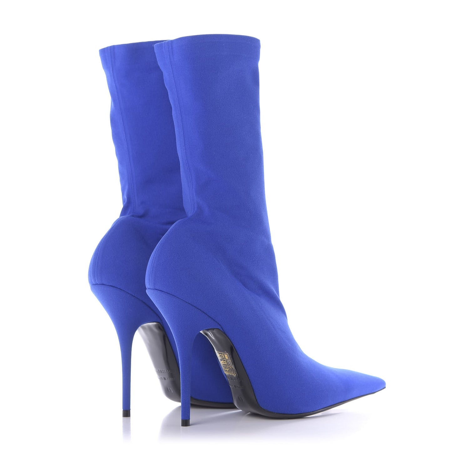 Jersey Crepe Pointed Toe Knife Booties 40 Bleu Sapphir
