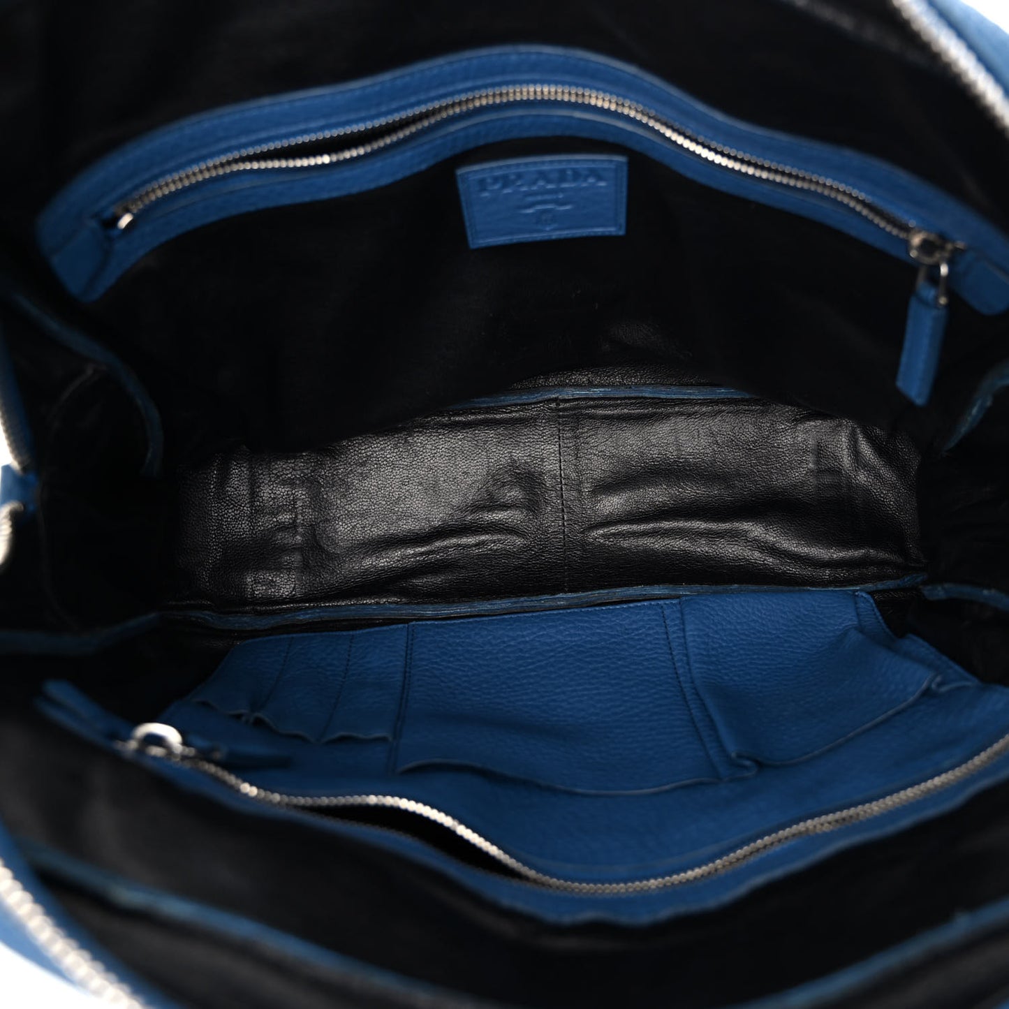 Vitello Daino Briefcase Cobalto