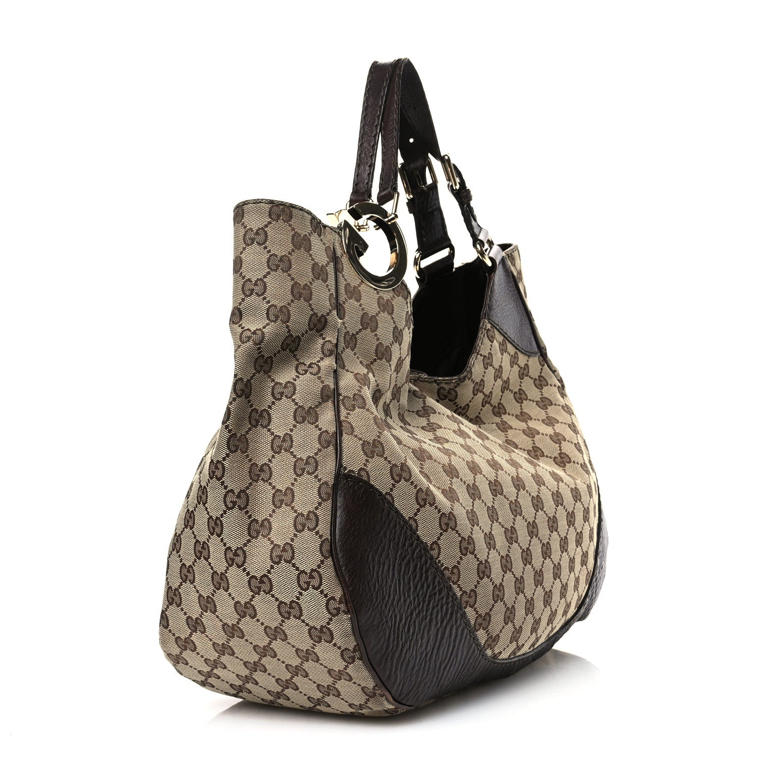 Gucci Monogram Medium Charlotte Hobo Brown 3 of 14
