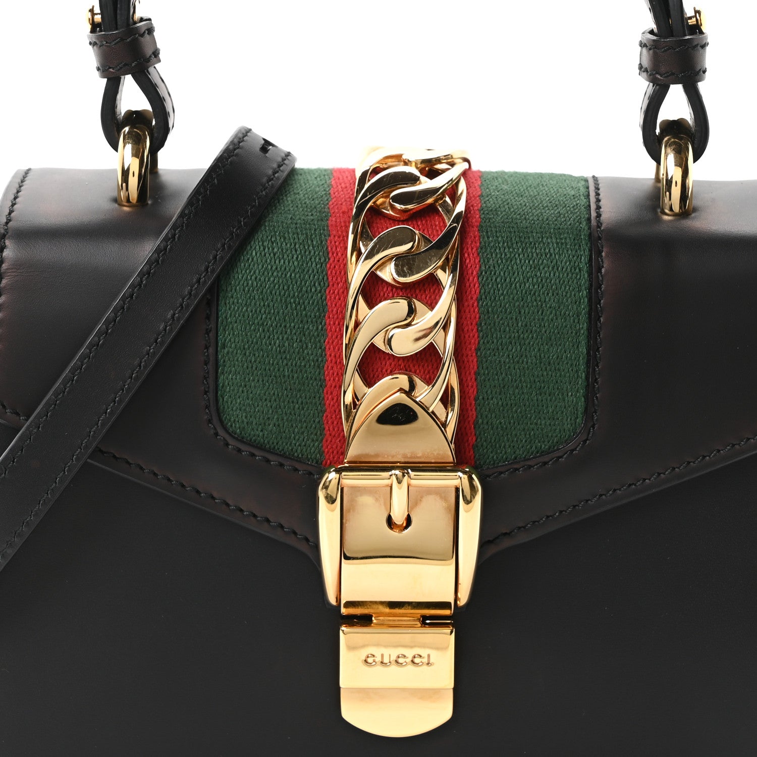 Gucci Calfskin Small Sylvie Shoulder Bag Brown 8 of 10
