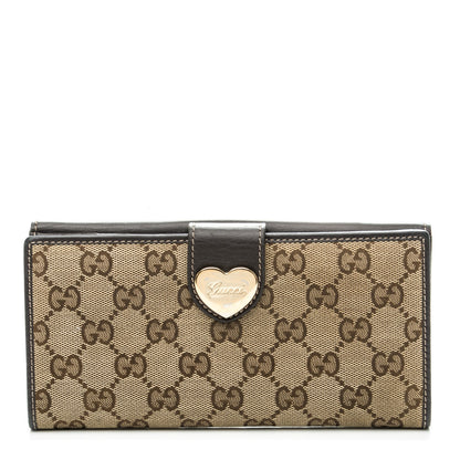 Gucci Monogram Heart Continental Wallet Dark Brown 1 of 7
