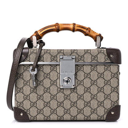 Gucci GG Supreme Monogram Globe-Trotter Beauty Case Brown 1 of 8