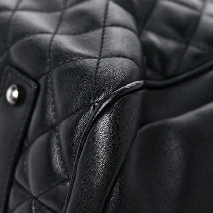 Chanel Lambskin Quilted Shopping Tote Black 11 of 14