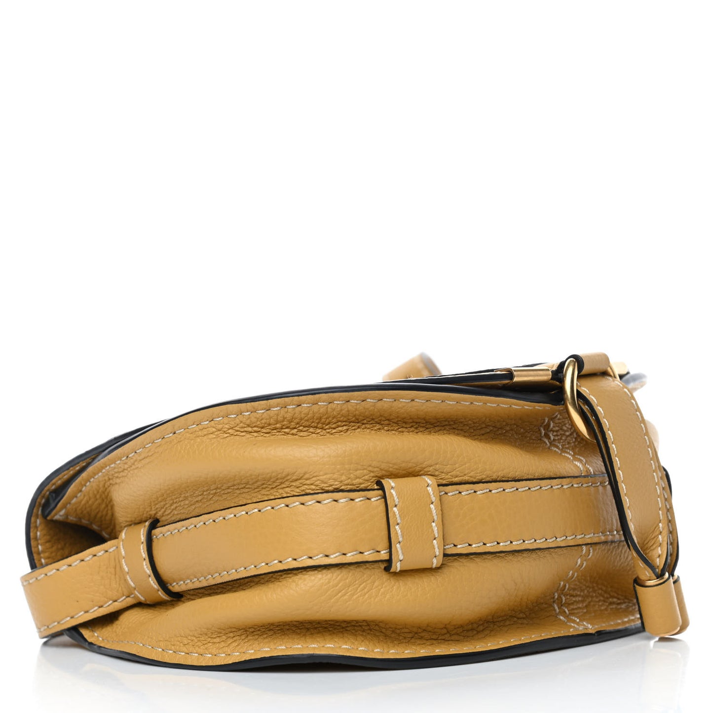 Calfskin Mini Marcie Round Crossbody Bag Dusty Yellow