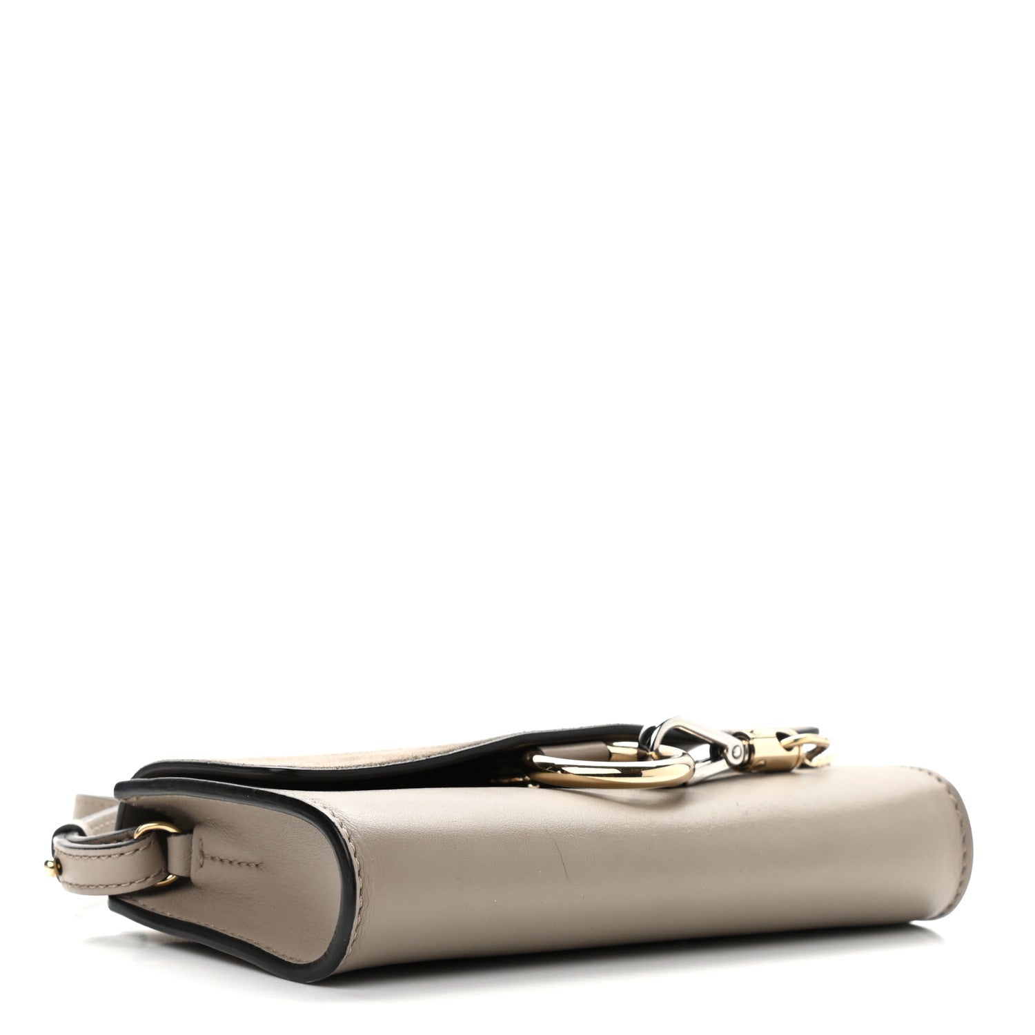 Chloe Suede Calfskin Mini Faye Shoulder Bag Motty Grey 3 of 11