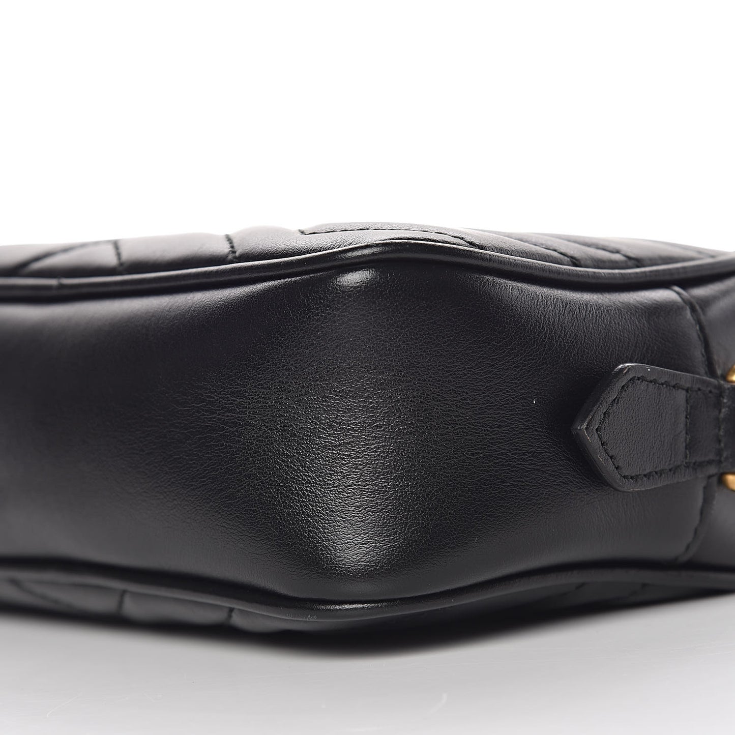 Calfskin Matelasse Mini GG Marmont Chain Shoulder Bag Black