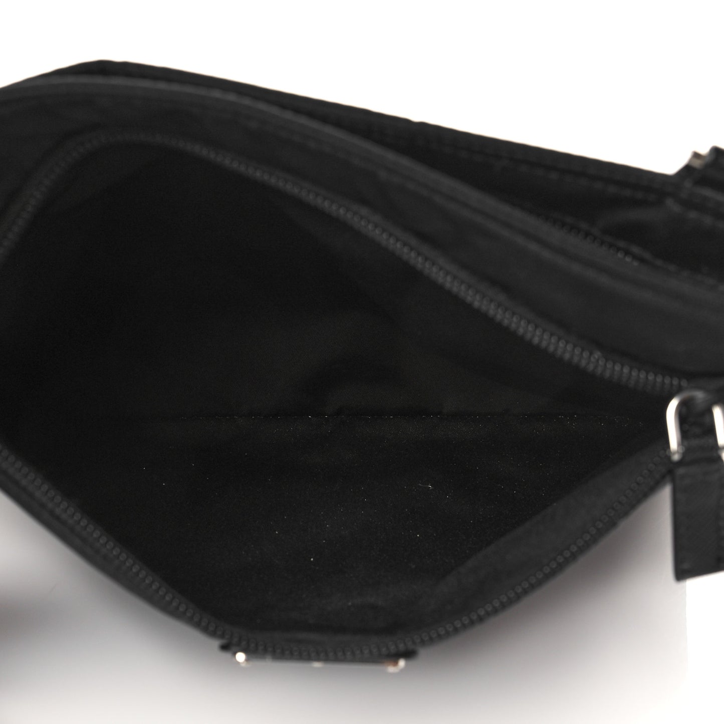 Nylon Vela Flat Messenger Bag Black