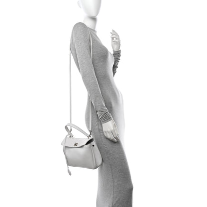 Balenciaga Natural Smooth Calfskin Mini Rodeo Top Handle Handbag Optic White 2 of 11