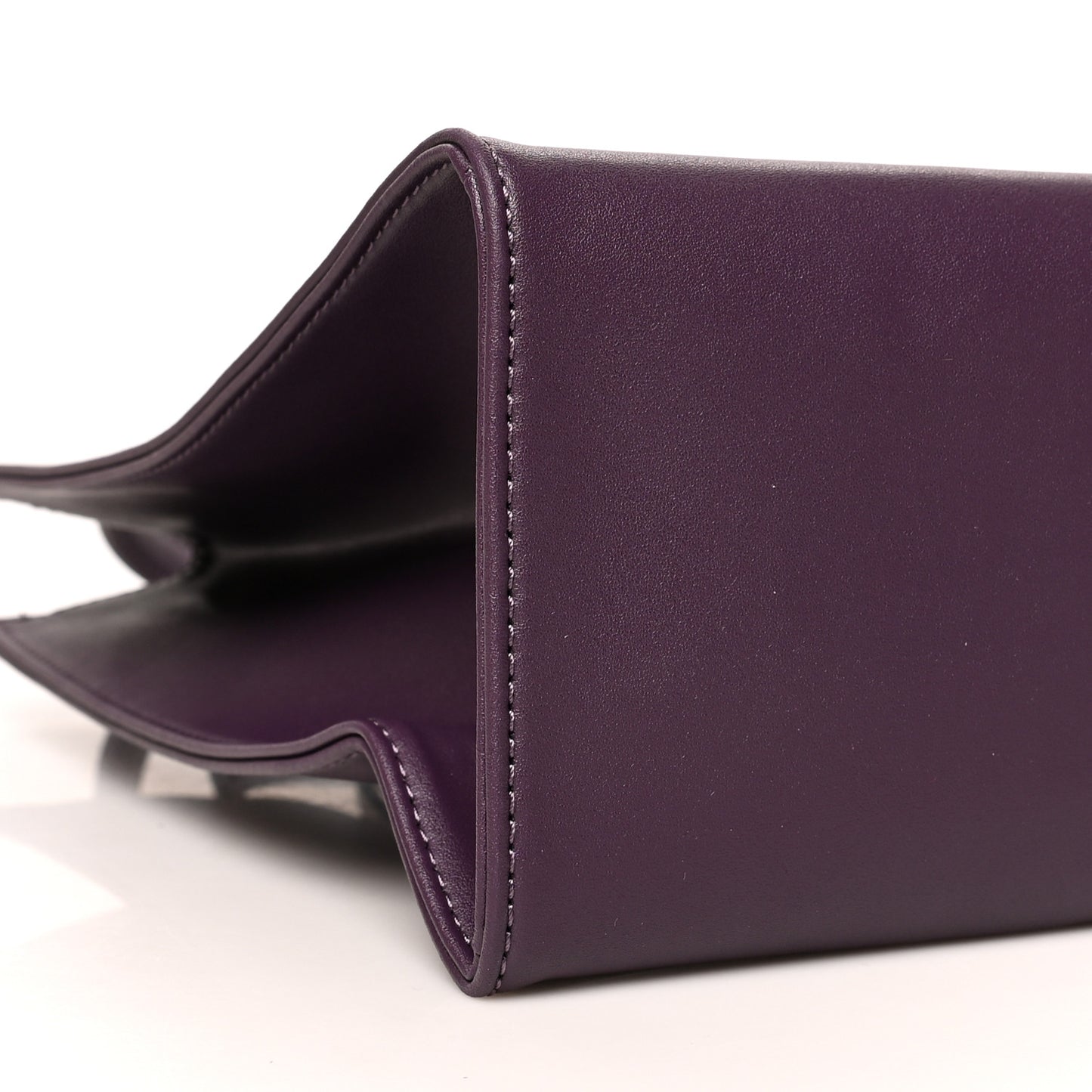 Vegan Leather Medium Shopping Bag Eggplant