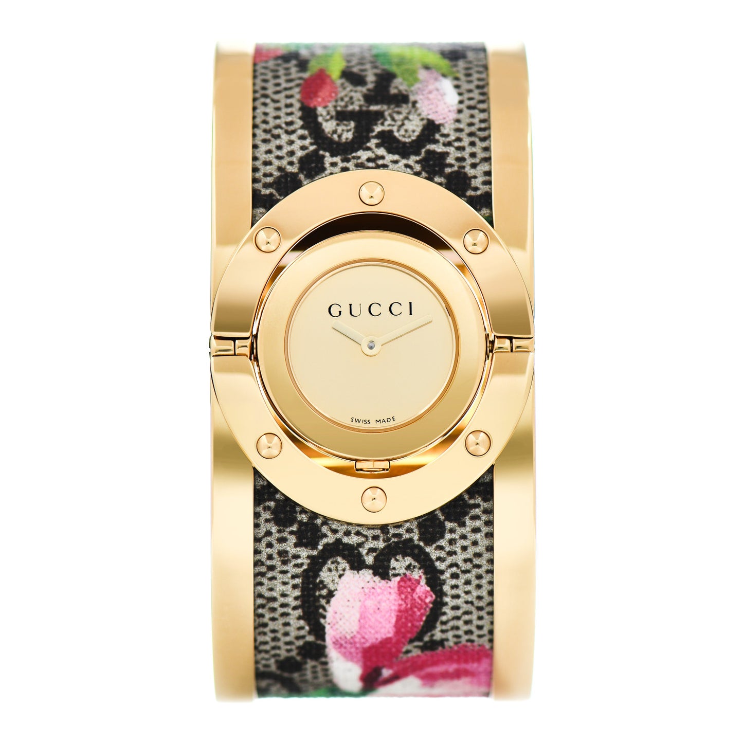 Stainless Steel Canvas 33mm Twirl GG Supreme Blooms Quartz Watch