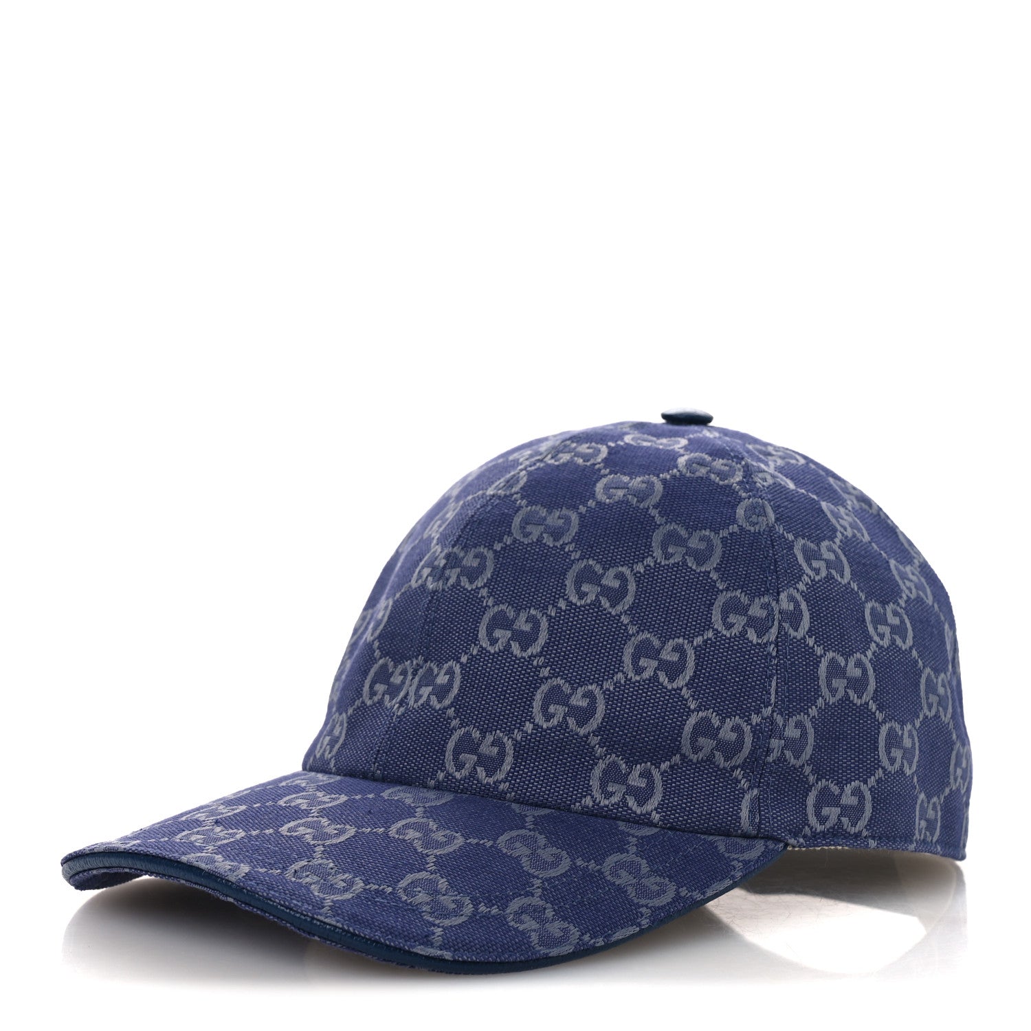 Gucci Monogram New GG Baseball Hat S Blue Grey 1 of 10