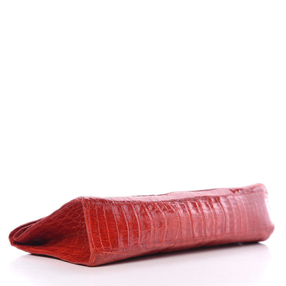 Nancy Gonzalez Crocodile Foldover Clutch Red 4 of 12