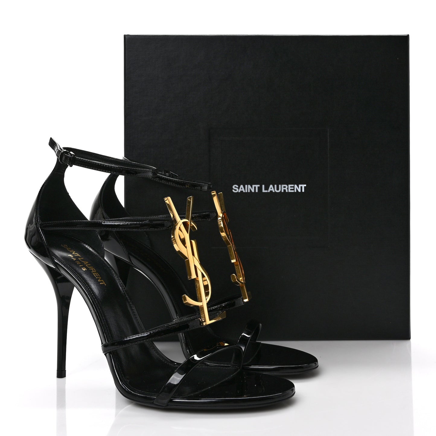Patent Cassandra 100 Ankle Strap Sandals 40.5 Black
