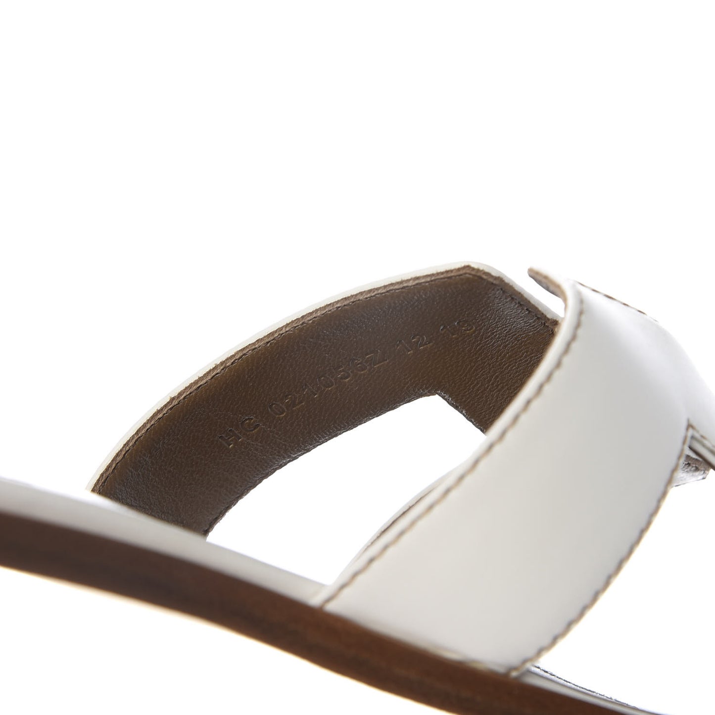 Box Calfskin Oran Sandals 39 White