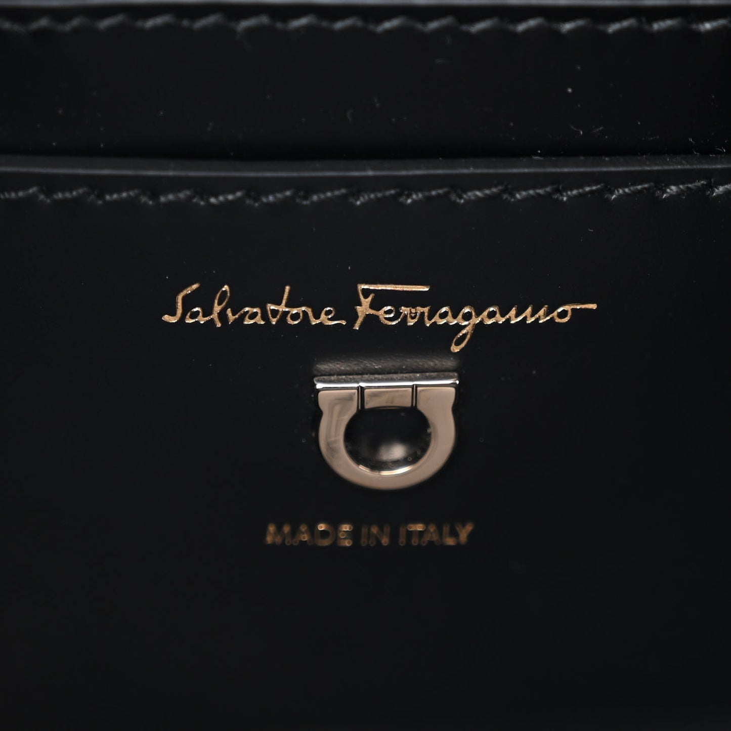 Calfskin Round Studio Crossbody Black