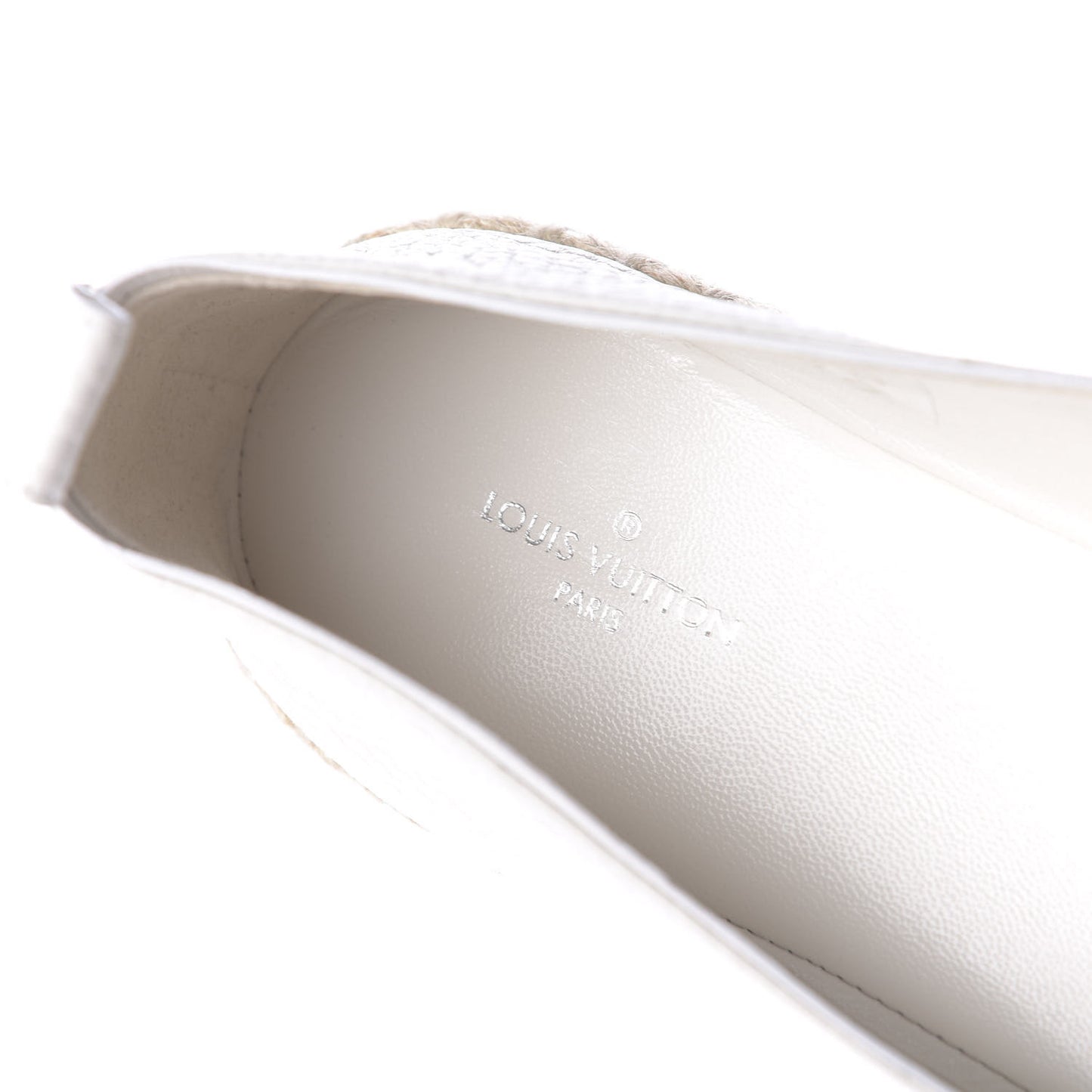 Calfskin Tropical Bloom Espadrille Flat 37.5 White