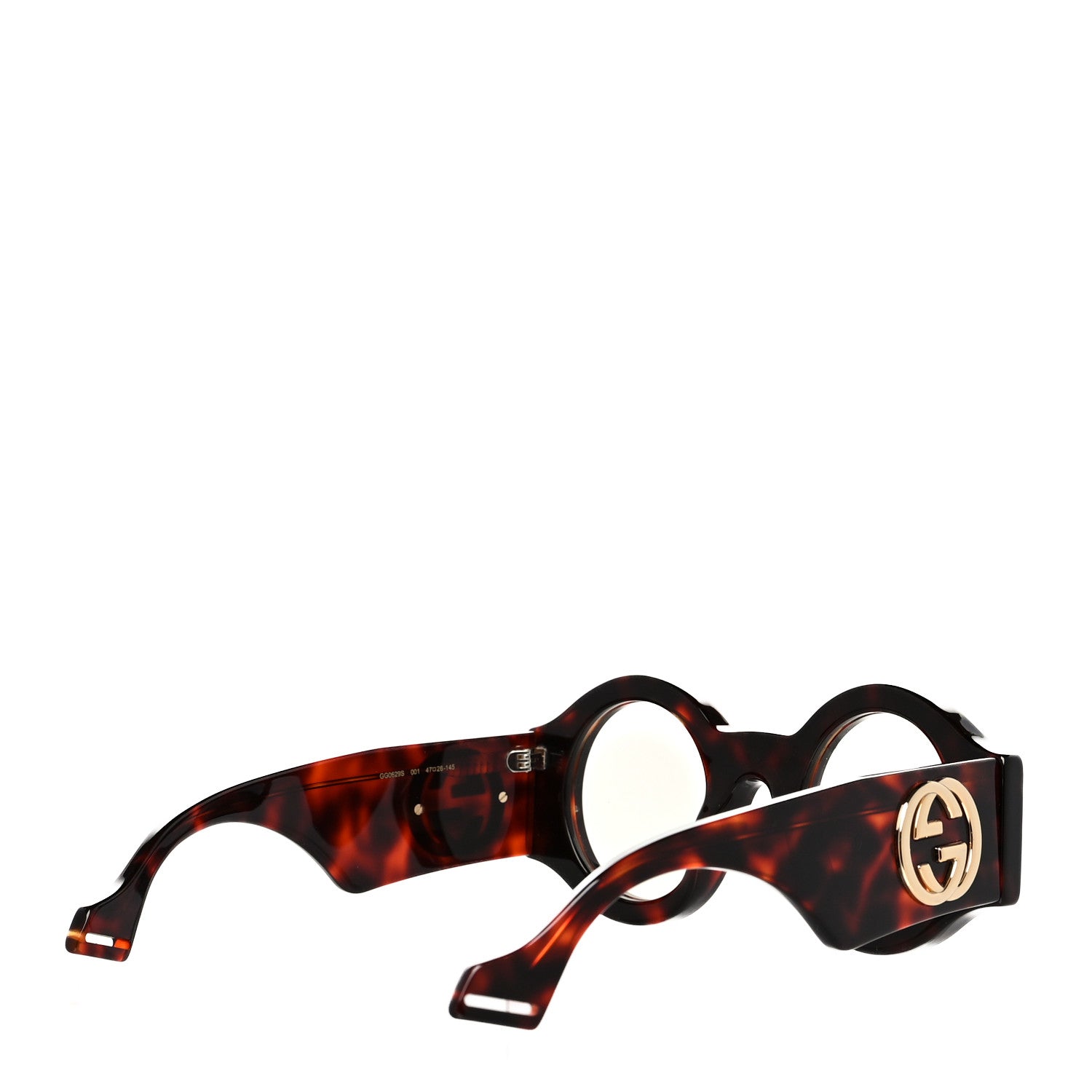Gucci Acetate Round Sunglasses GG0629S Havana 4 of 8