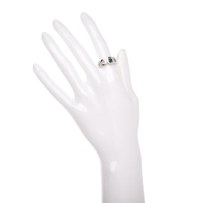Chanel 18K White Gold Blue Sapphire Coco Ring 48.5 2 of 5