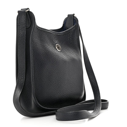 Hermes Taurillon Clemence Vespa TPM Bleu Indigo 3 of 13
