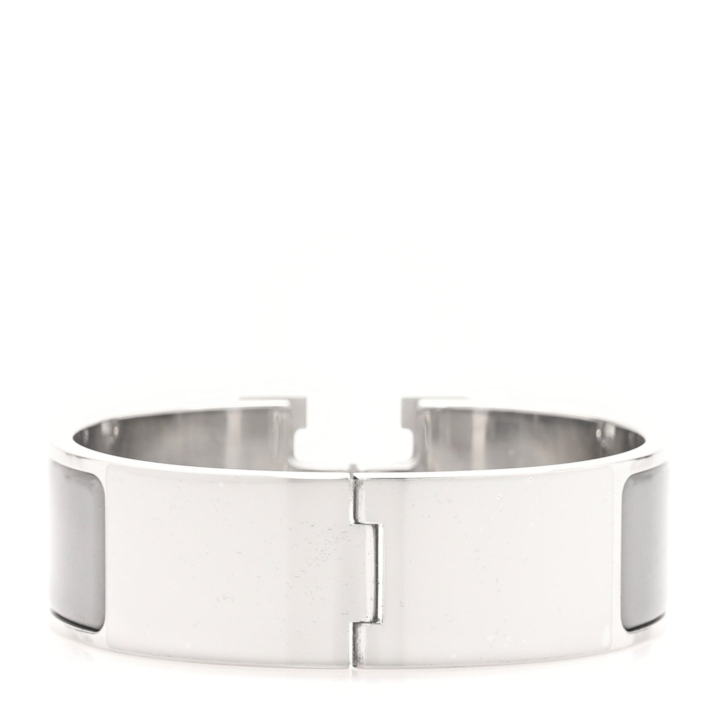 Enamel Wide Clic Clac H Bracelet GM Gris Macadam