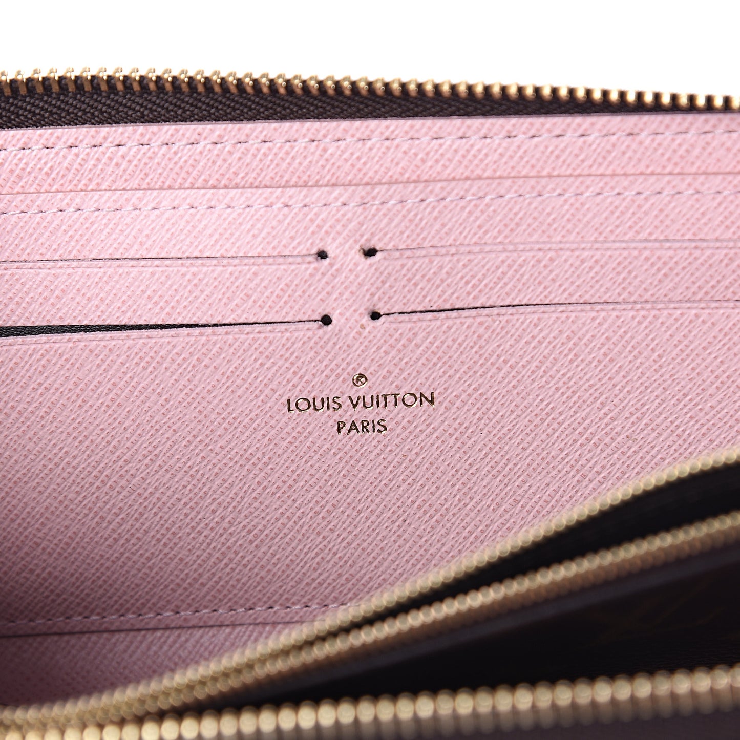 Monogram Clemence Wallet Rose Ballerine