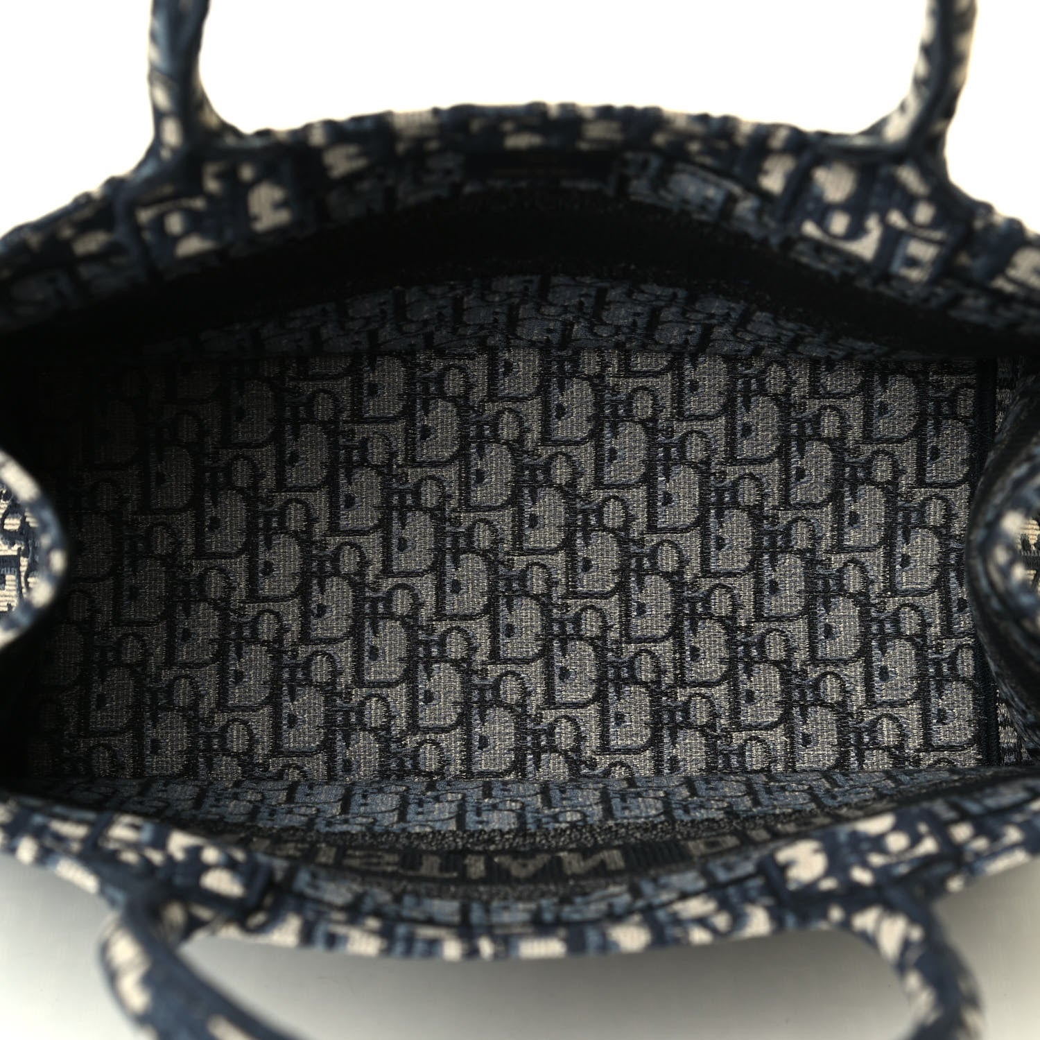 Christian Dior Oblique Medium Book Tote Blue Multicolor 4 of 5