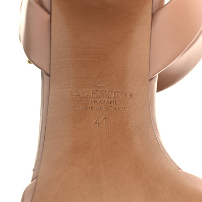 Valentino Garavani Calfskin One Stud Ankle Strap 90mm Sandals 41 Poudre 7 of 9