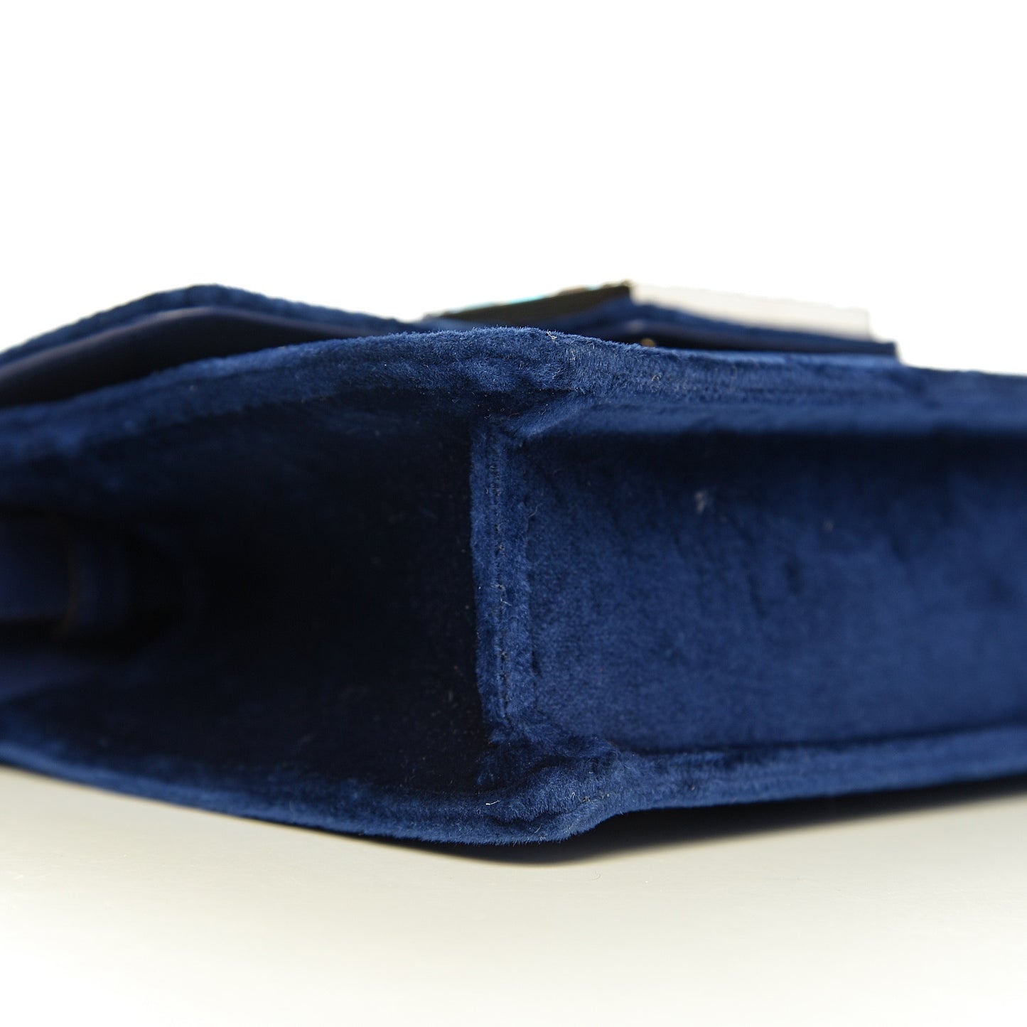 Velvet Crystal Square G Shoulder Bag Cobalt Blue