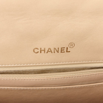 Chanel Lambskin Quilted Medium Single Flap Beige 6 of 15