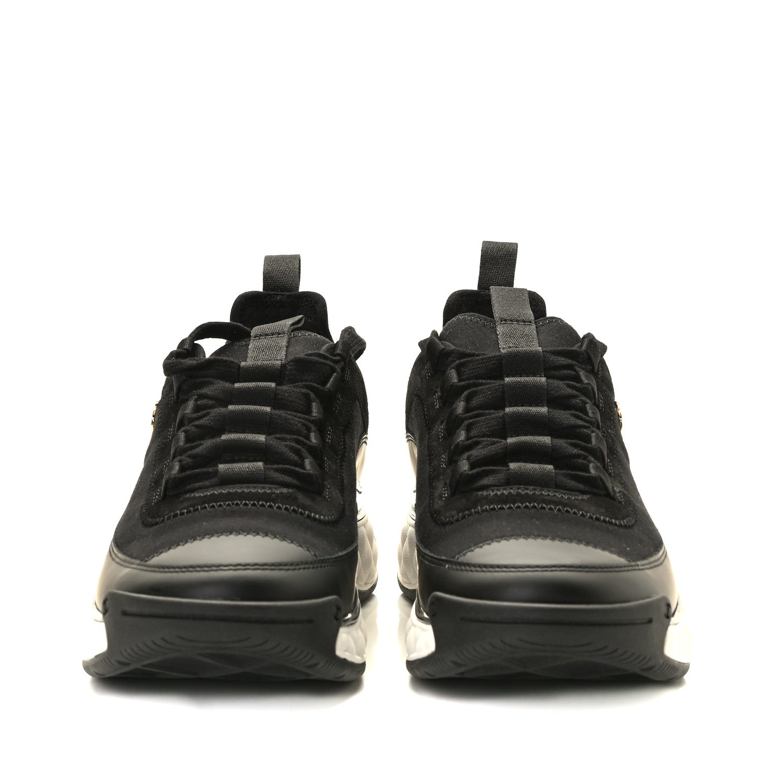 Chanel Velvet Calfskin Mixed Fibers CC Sneakers 40 Black 3 of 9