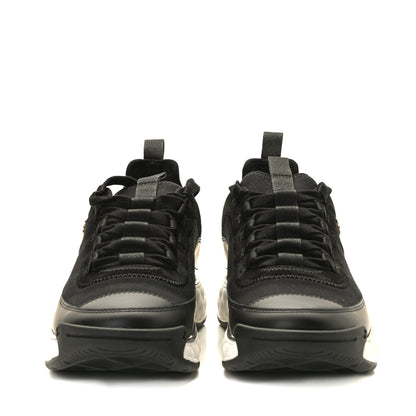 Chanel Velvet Calfskin Mixed Fibers CC Sneakers 40 Black 3 of 9