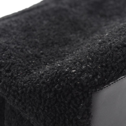Saint Laurent Shearling Monogram Medium Loulou Shoulder Bag Black 9 of 12
