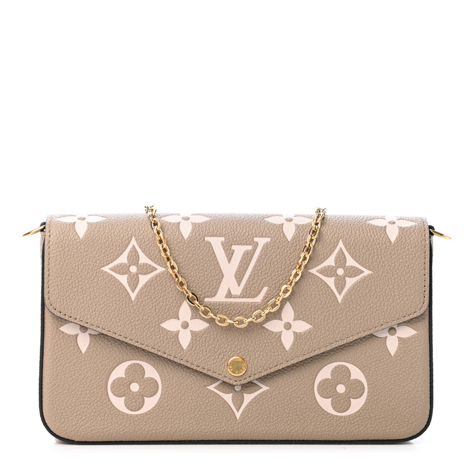 Louis Vuitton Empreinte Monogram Giant Felicie Pochette Tourterelle Creme 1 of 4