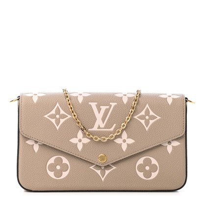 Louis Vuitton Empreinte Monogram Giant Felicie Pochette Tourterelle Creme 1 of 4