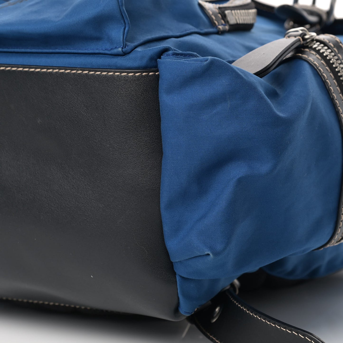 Nylon Logo Print Large Rucksack Backpack Bright Blue