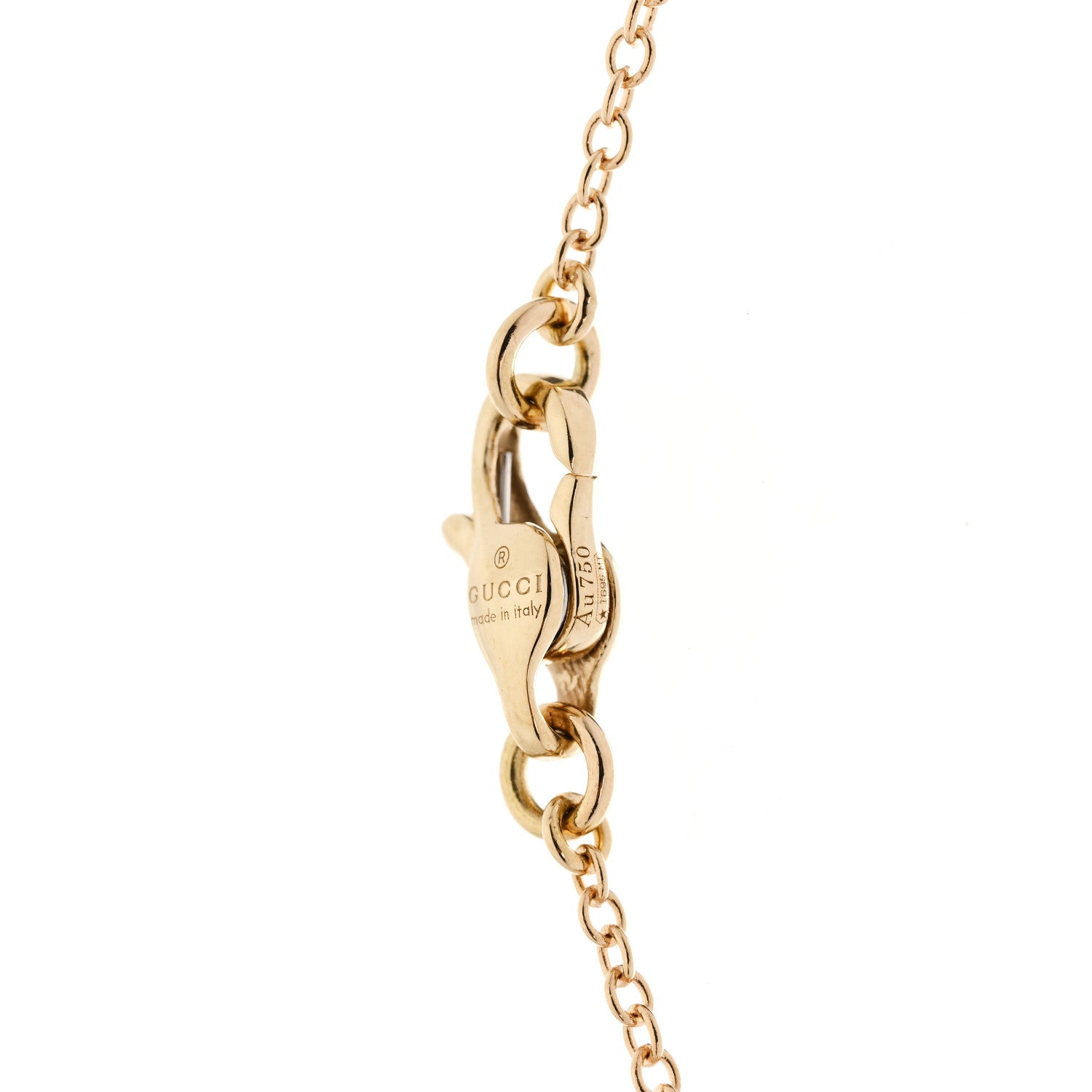 Gucci 18K Yellow Gold Interlocking Pendant Necklace 5 of 6