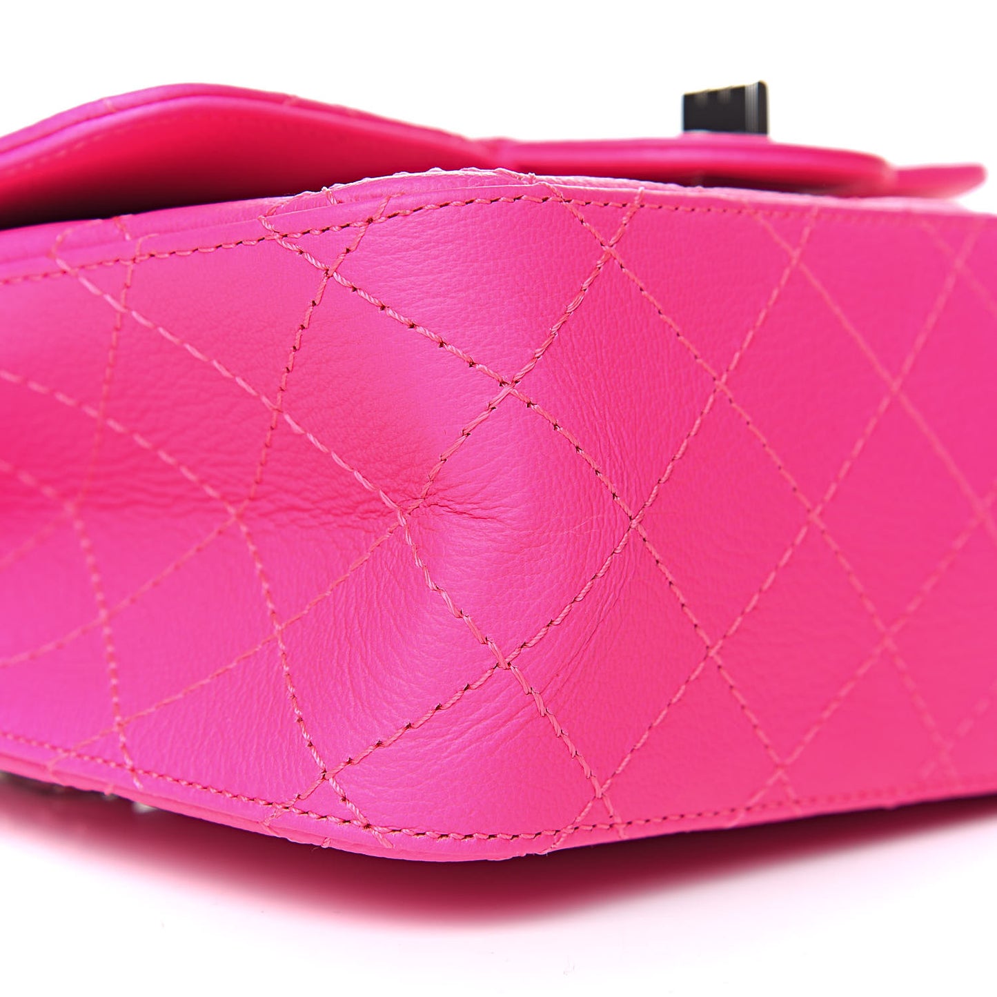 Goatskin Quilted 2.55 Reissue Mini Flap Fluorescent Pink