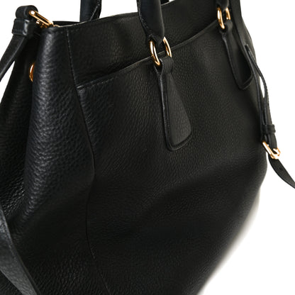 Prada Vitello Daino Shopping Tote Black 14 of 24