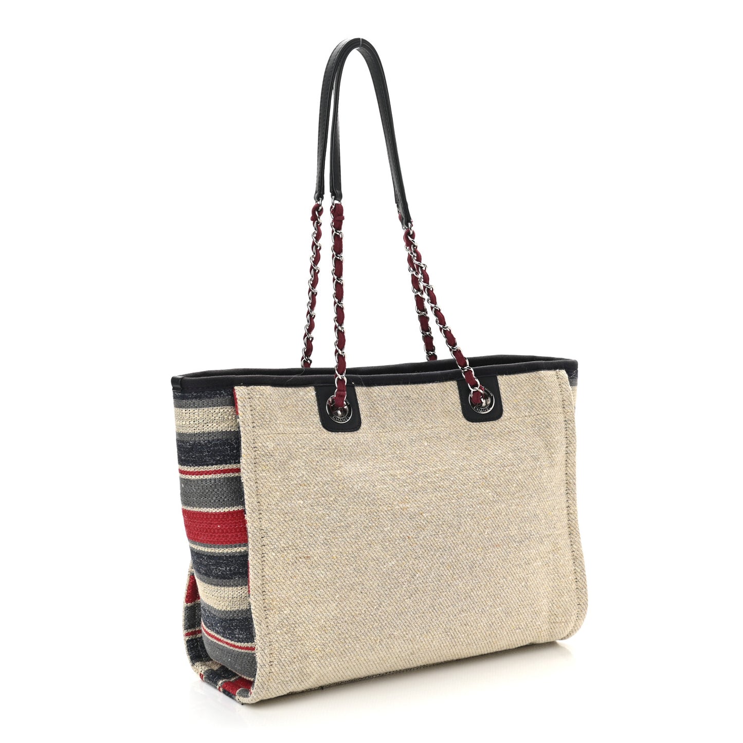 Striped Canvas Small Deauville Tote