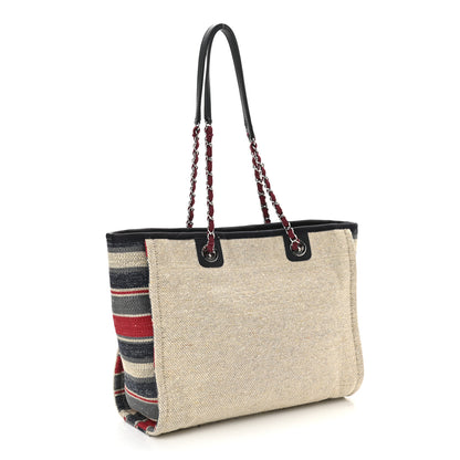 Chanel Striped Canvas Small Deauville Tote 3 of 10