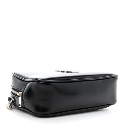 Saint Laurent Shiny Calfskin Monogram Mini Lou Camera Bag Black 4 of 10