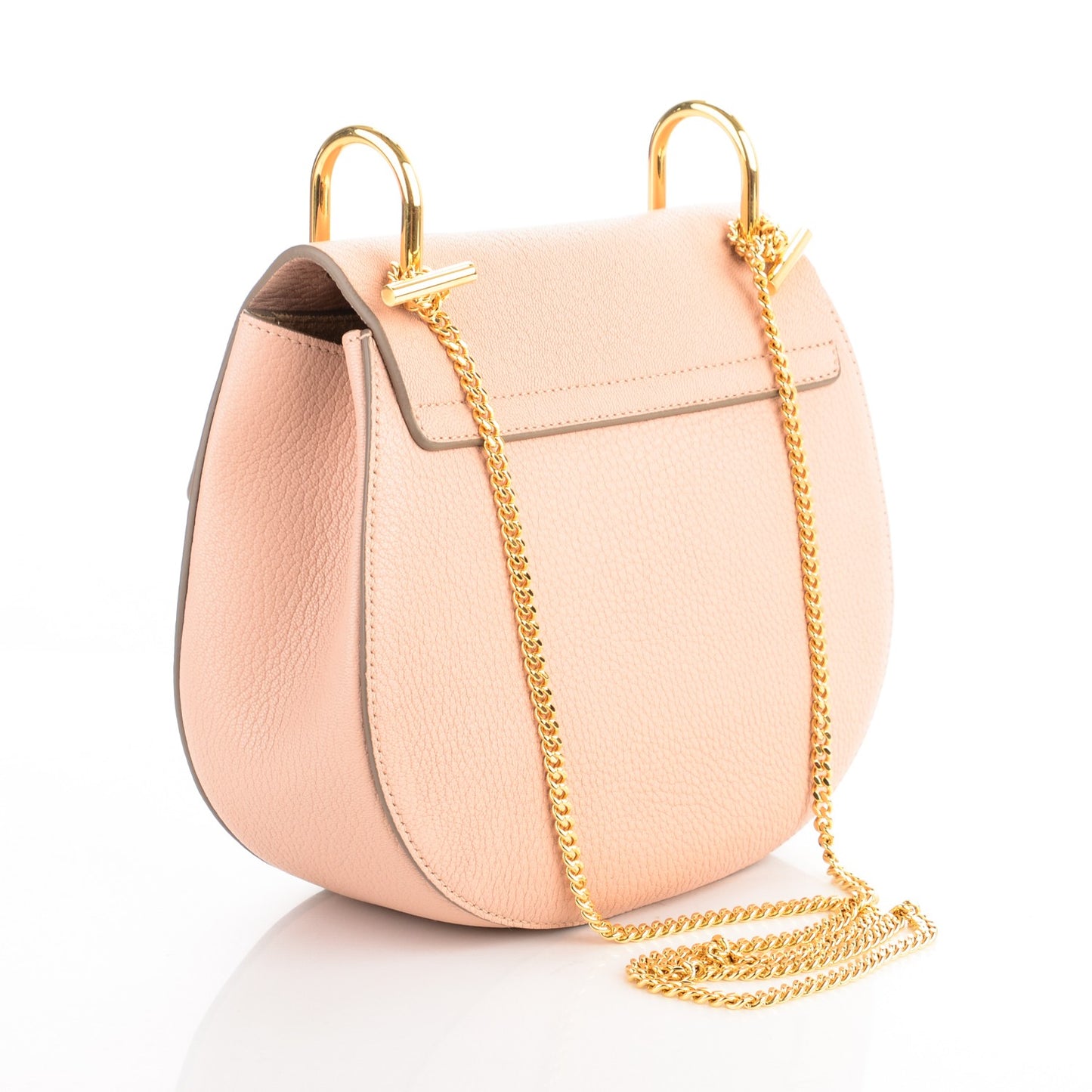 Grained Lambskin Drew Shoulder Bag Cement Pink